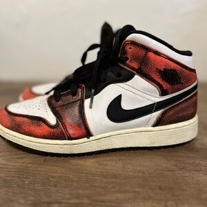 Nike Black, Red, and White High-Tops